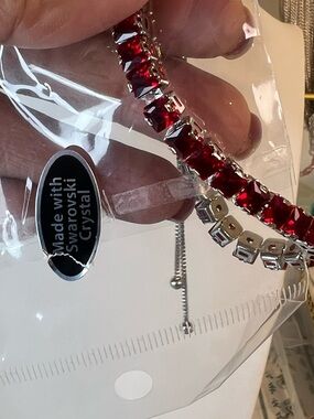 Made with Swarovski Crystal Red Tennis Bracelet - Elegant Women’s Jewelry